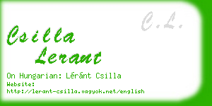 csilla lerant business card